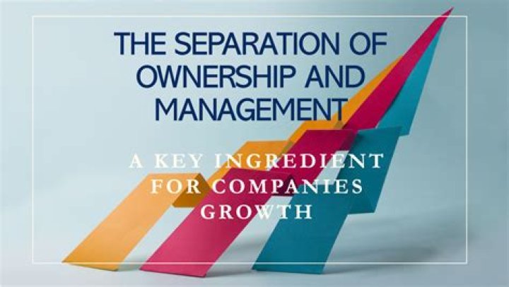 What are the main implications of separation of ownership and management?