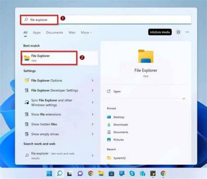 What are the options available in Windows Explorer window?