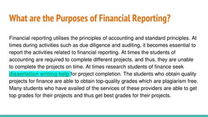 What are the purposes of financial reporting?