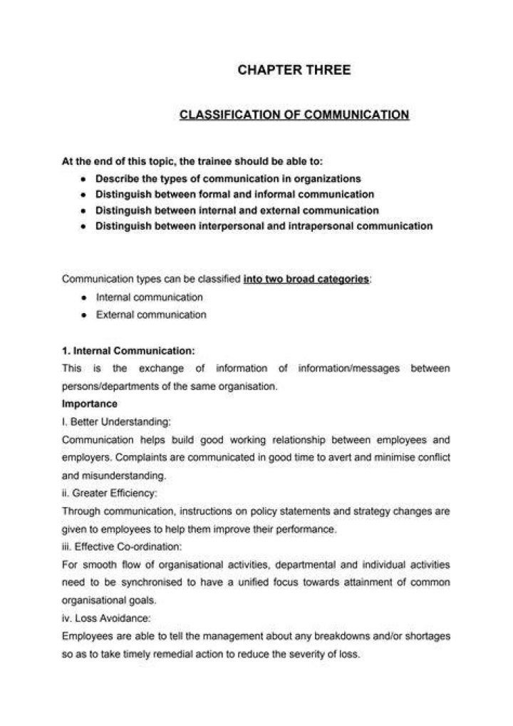 What are the three classification of communication?