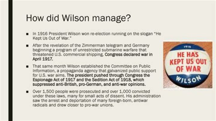 What did president Wilson do?