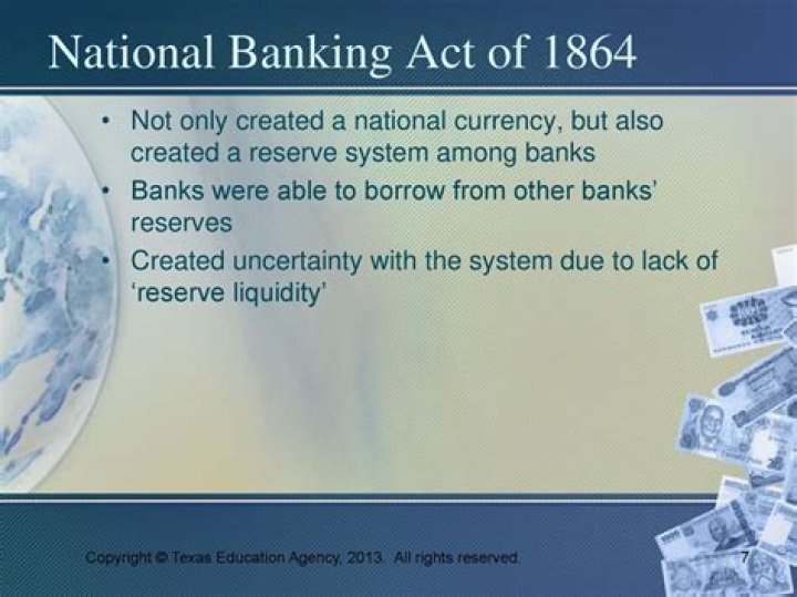What did the National Banking Act of 1863 do?