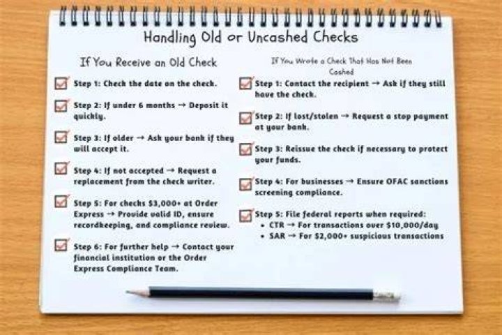 What do you do with old uncashed checks?