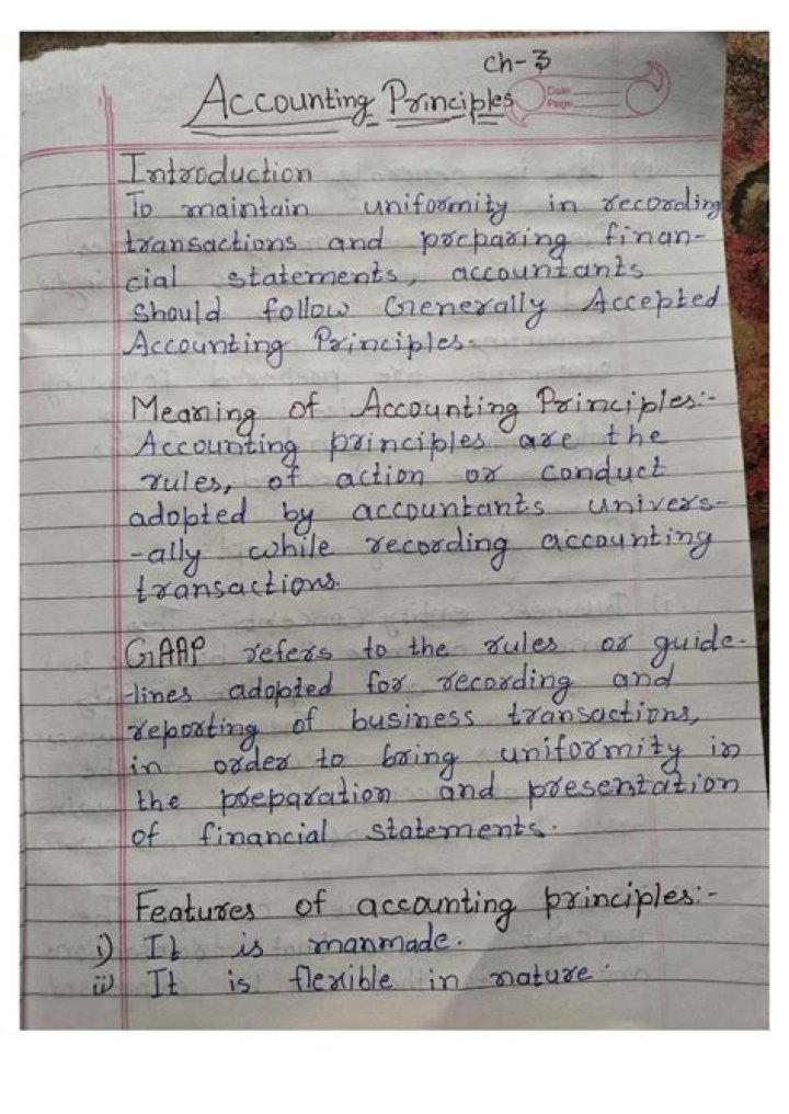 What do you mean by accounting principles Class 11?