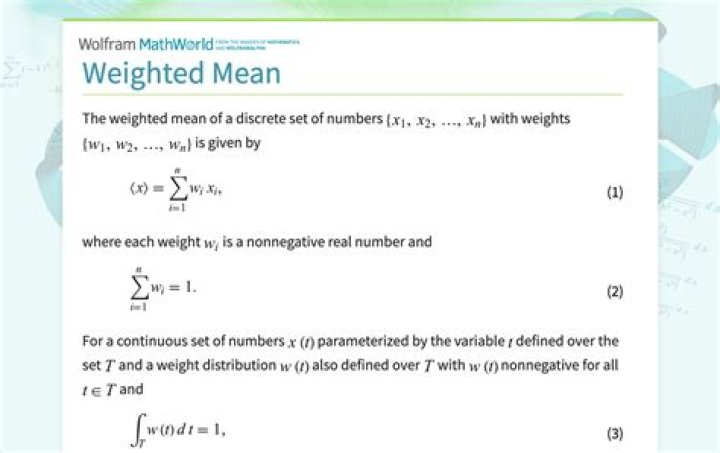 What do you mean by weighted distribution?