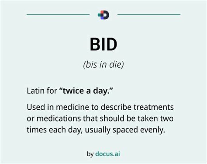 What does Bid stand for in Latin?