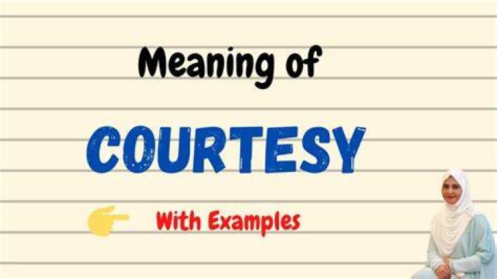 What does courtesy mean in letter?