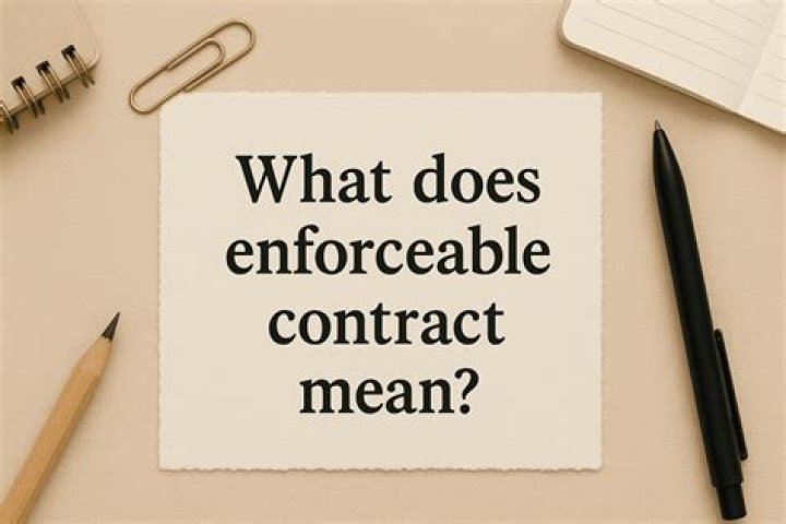 What does enforceable contract mean?