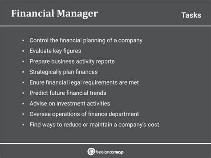 What does the financial manager do?