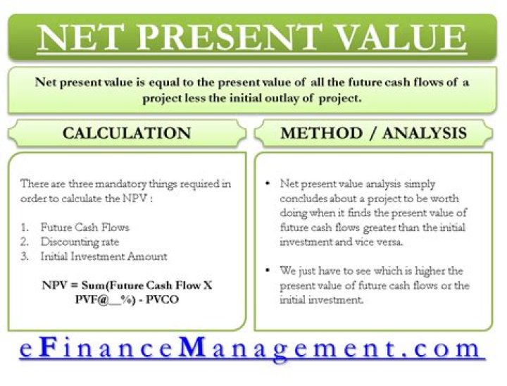 What does the net present value NPV of a project have to do with this goal?