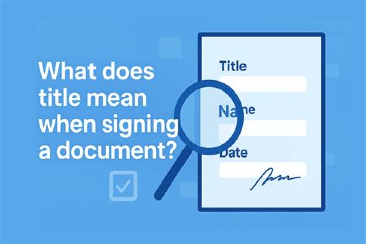 What does title mean in an application?