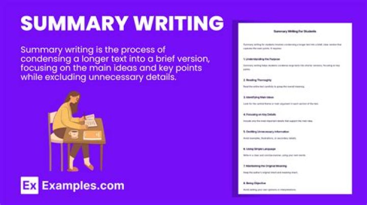 What does write a summary means?