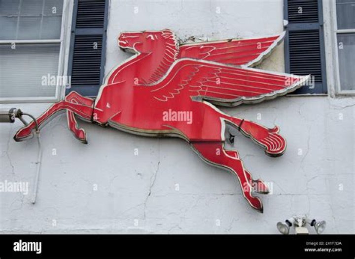 What gas station has the flying red horse?