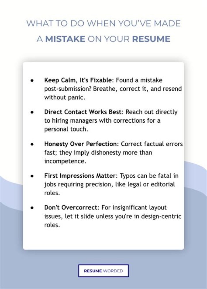What happens if you make a mistake on your resume?