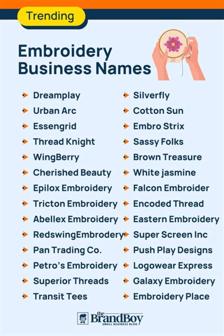What is a good name for an embroidery business?