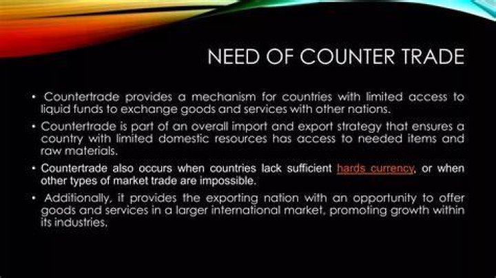 What is a part of countertrade?