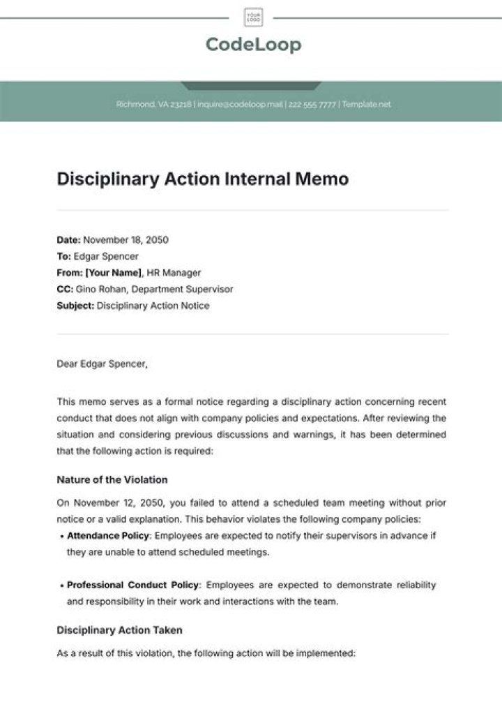 What is a printed action memo?