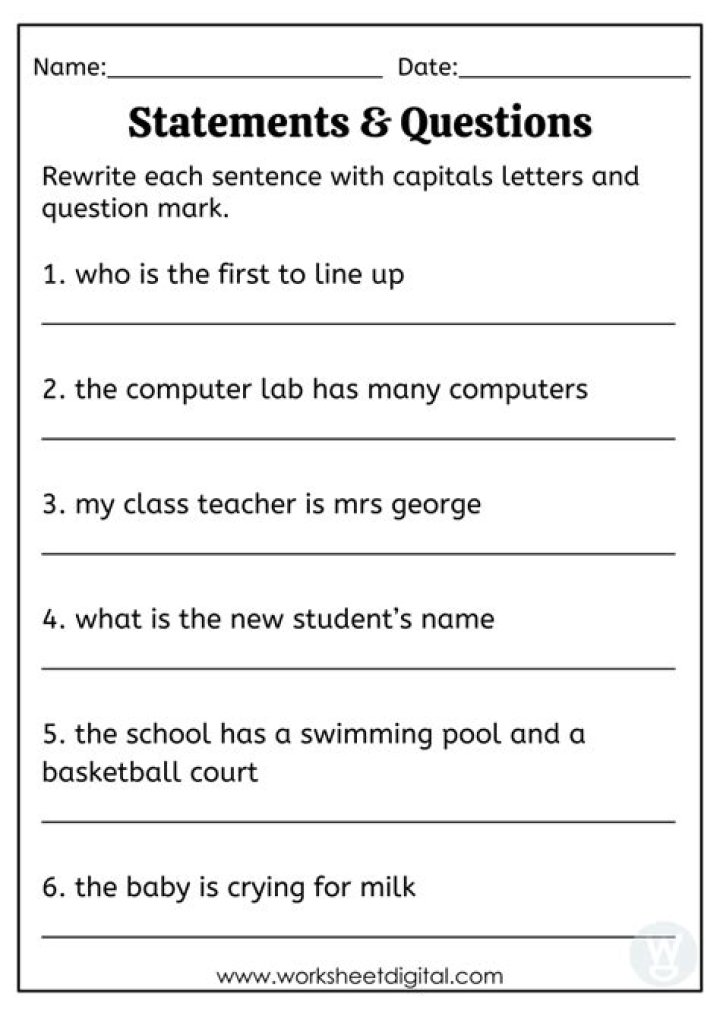 What is a question statement?