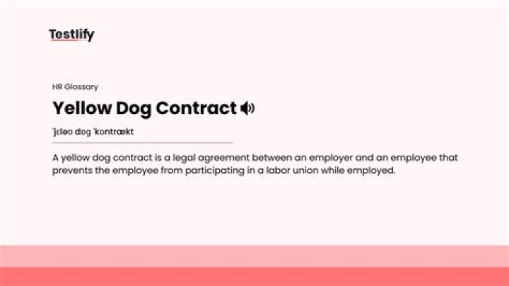What is a yellow dog contract please explain?