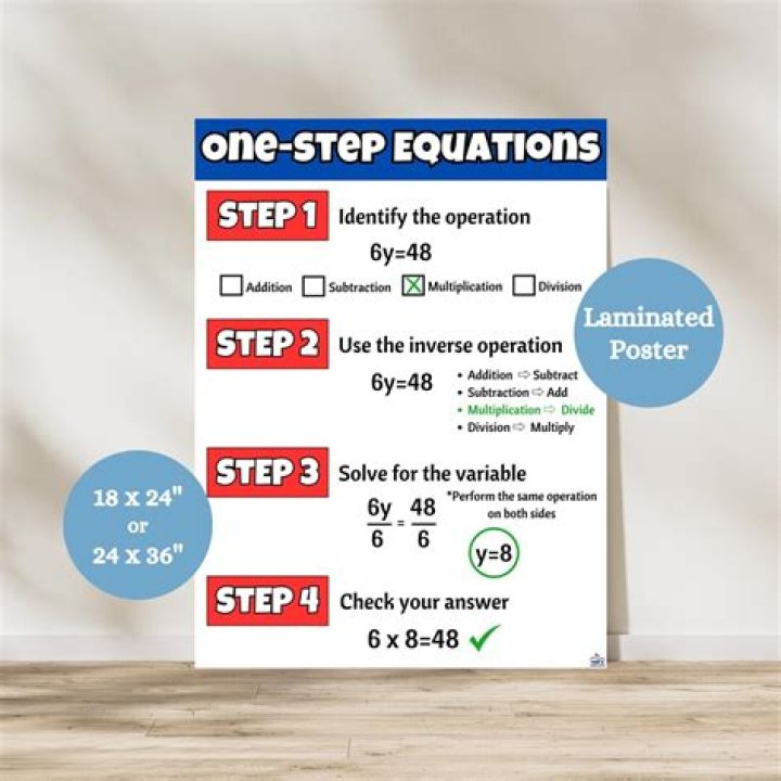 What is an example of a one step equation?