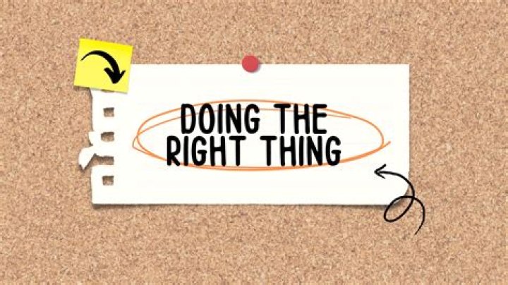 What is an example of doing the right thing?