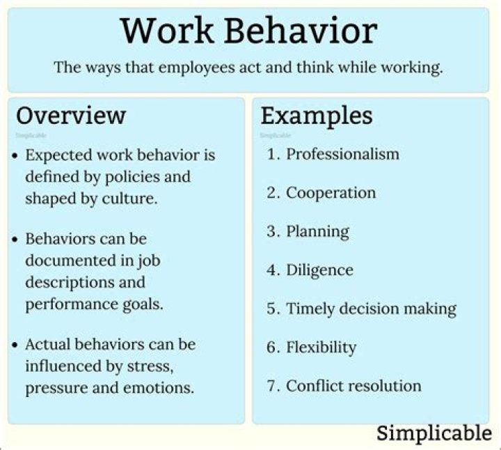 What is behaviour in the workplace?