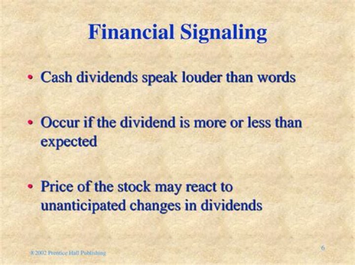 What is financial signaling?