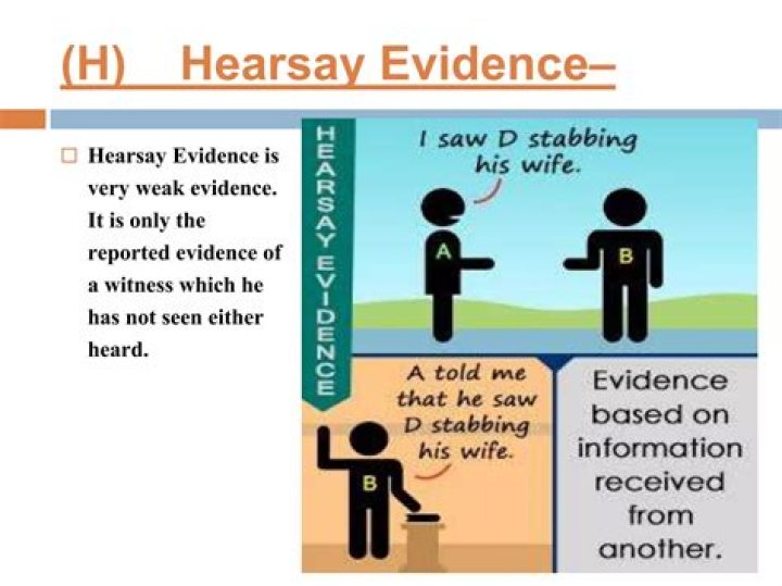 What is hearsay evidence example?