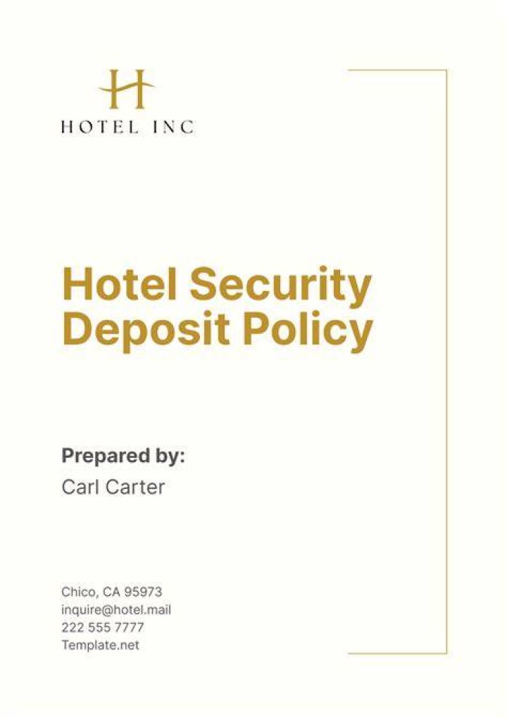 What is hotel deposit policy?