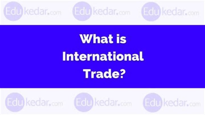 What is international trade and example?