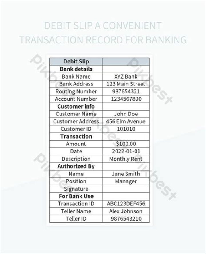 What is meant by debit slip?