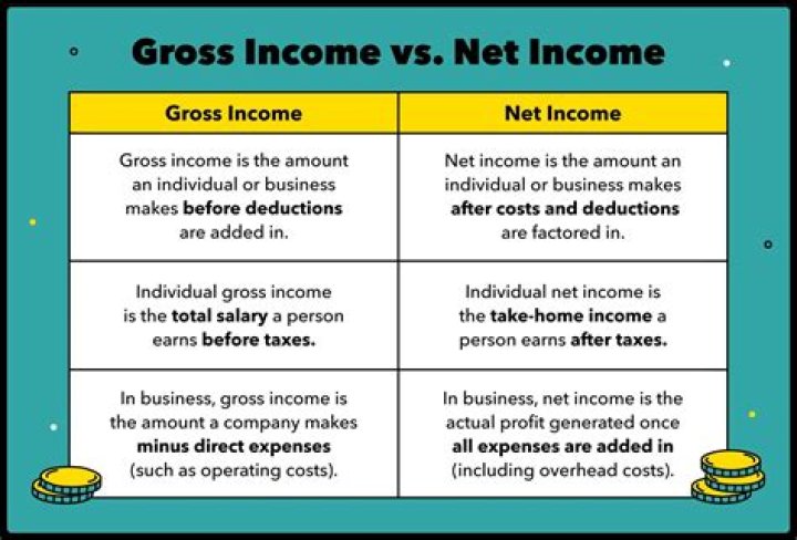 What is net and gross income?