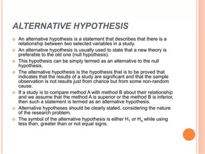 What is null hypothesis alternative?