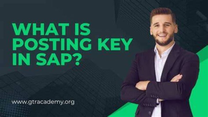 What is posting key and what does it control in SAP?