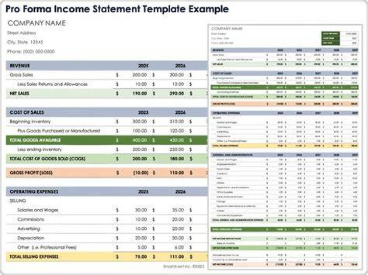What is pro forma statement of comprehensive income?