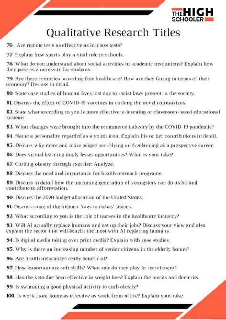 What is the best title in business research?