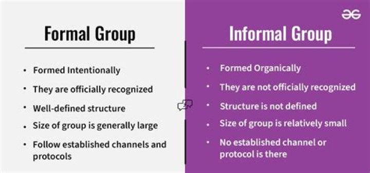 What is the difference between formal and informal groups quizlet?