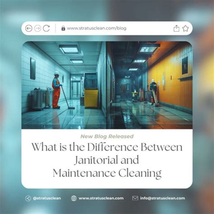 What is the difference between janitorial and maintenance?