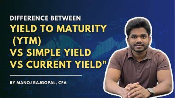 What is the difference between yield and yield to maturity?