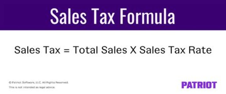 What is the formula of sales tax?