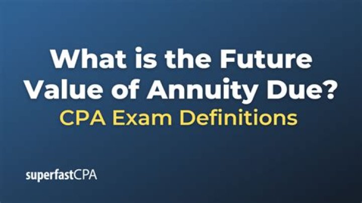What is the future value of annuity?