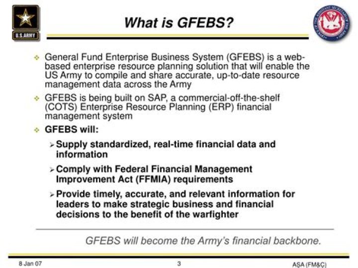 What is the Gfebs requirement mandate?