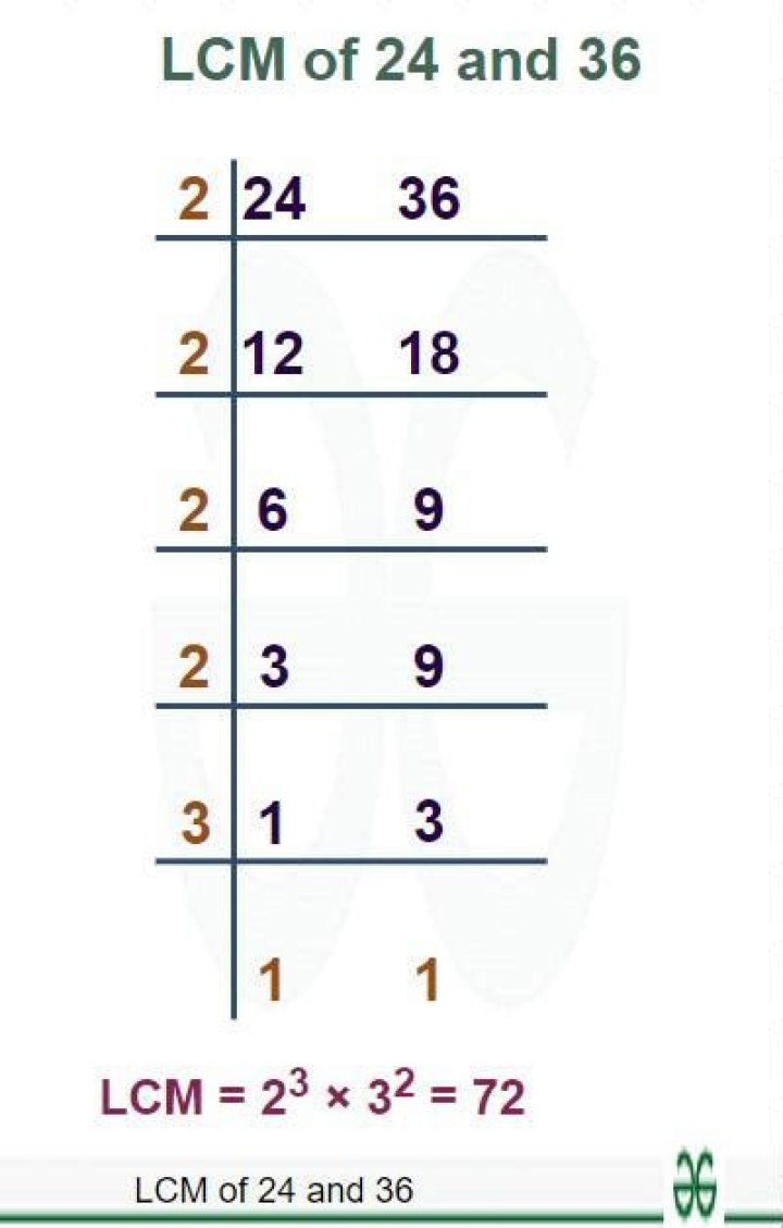 What is the LCM of 18 24 and 56?