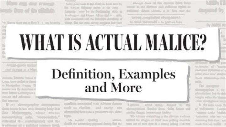What is the meaning of actual malice?
