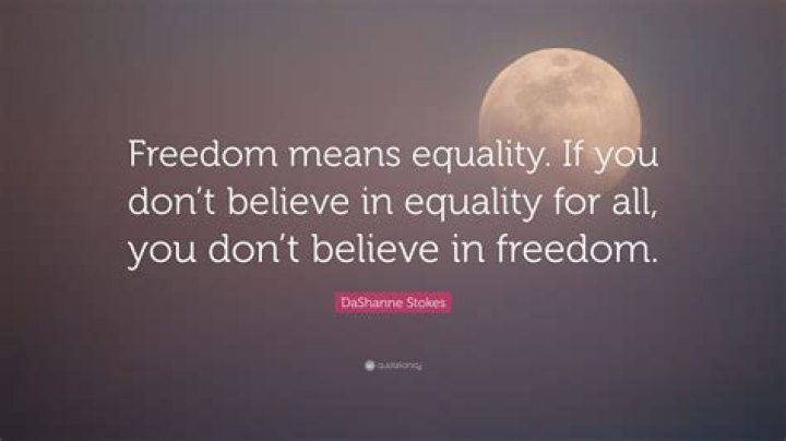 What is the meaning of freedom of equality?
