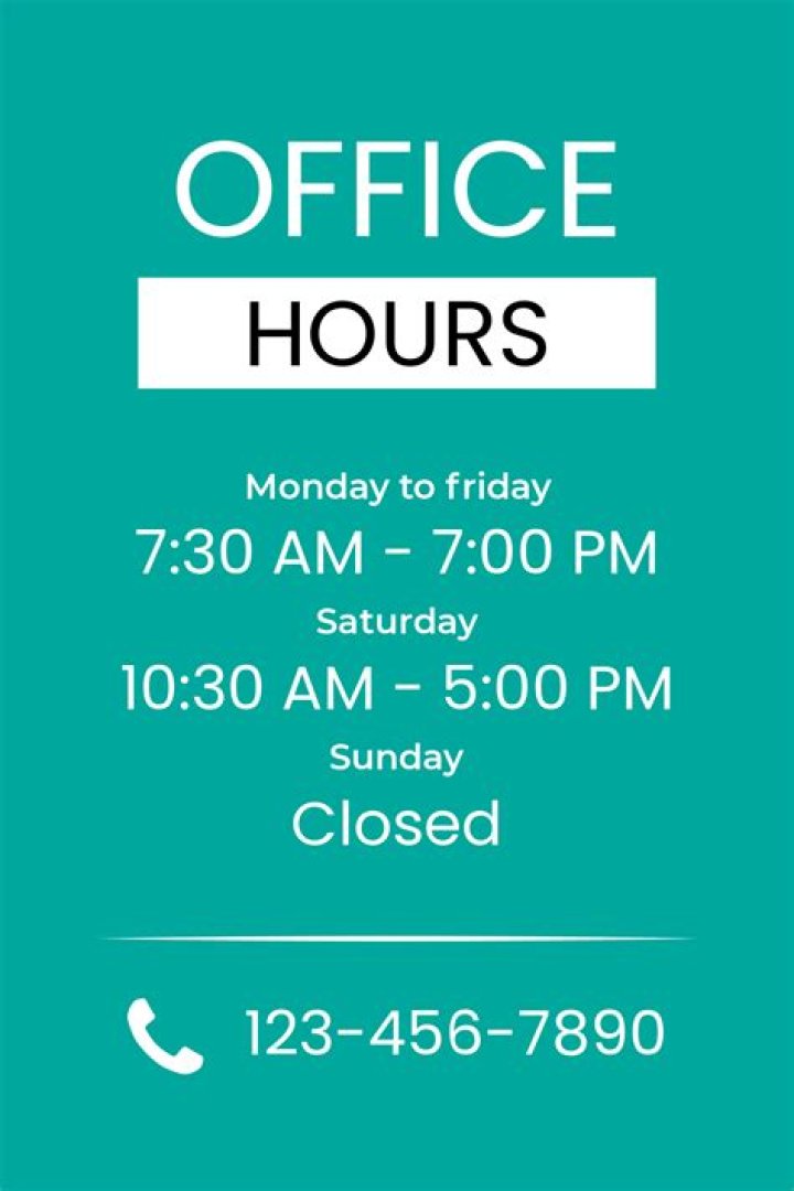 What is the meaning of office hours?