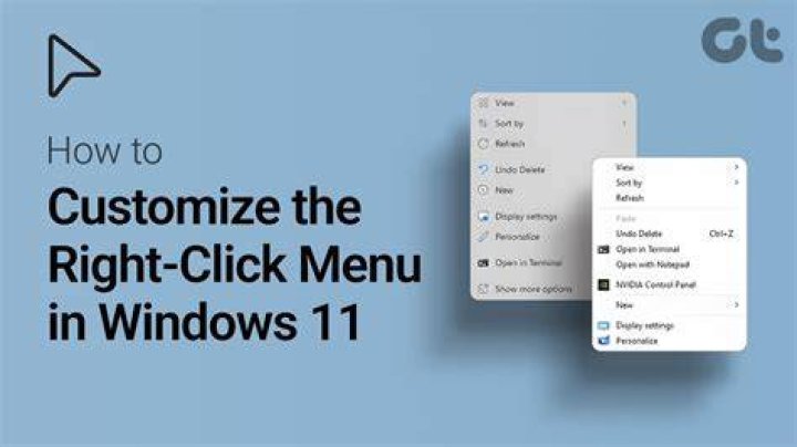 What is the menu called when you right click?