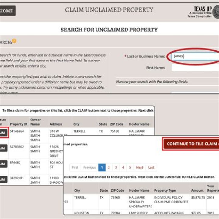 What is the minimum amount for unclaimed property?