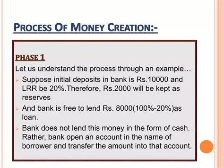 What is the money creation process?