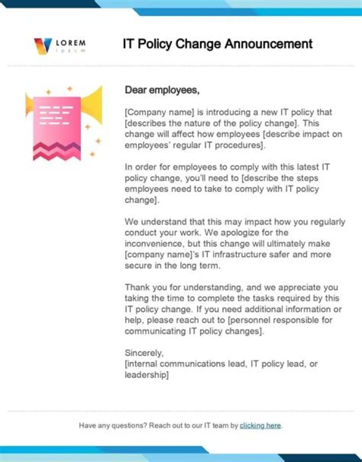 What is the purpose of an email policy?